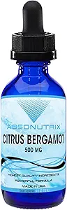 Absonutrix Citrus Bergamot Extract 500 mg, 4 Fl Oz Bouteille, 200 Portions Potentiels, Gouttes liquides faciles à consommer, Absorption rapide, Sans gluten, Testé en troisième partie, Certifié GMP, Non-OGM, Fabriqué aux États-Unis