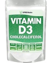 XPRS Nutra Vitamin D3 Powder (Cholecalciferol) - Unflavored VIT D for Bones and Immunity - Vitamin for Muscle Function - Vitamin D Powder Supplements (4 Ounce)