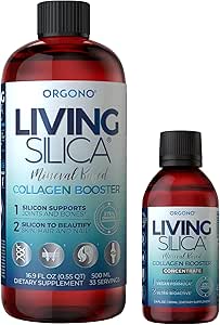 Kit Orgono Living Silica (Liquid & Concentrate Drops) (Taille de voyage) -Le Végétalien prend en charge la santé des articulations et des os, la production de collagène et d'élastine, la peau Glowing.