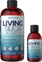Orgono Living Silica Kit | Mineral-Based Collagen Booster Liquid & Concentrate Drops (Travel Size) | Vegan | Supports Joint & Bone Health, Collagen & Elastin Production, Glowing Skin.