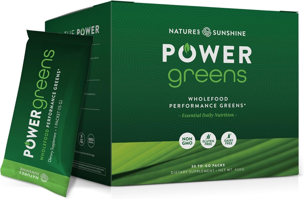Nature's Sunshine Power Greens - Performance alimentaire complète Greens (to-Go Packs)