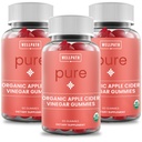 WellPath Pure Organic Pomme Cider Vinegar Gommies from The Mother (3 Pack) - Fabriqué avec du gingembre pour la santé Gut.