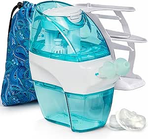 Système d'irrigation nasale de luxe Navage - Kit de rinçage nasal Saline avec 1 Nez Cleaner, 30 Sel Pods, Paisley Travel Bag et 1 Countertop Caddy