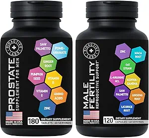 Suppléments de fertilité et suppléments de santé prostate Hommes Health Bundle
