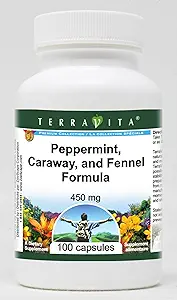 Peppermint, Caraway, and Fennel Formula - 450 mg (100 Capsules, ZIN: 517187)