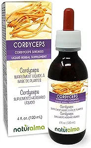 Naturalma Cordyceps (Cordyceps sinensis) Fungus or Mushroom Alcohol-Free Tincture - 4 fl oz Liquid Extract in Drops - Herbal Supplement - Vegan