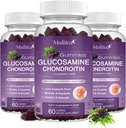 Mulittea Glucosamine Chondroitin Gummies - Supplément de soutien mixte extra-fort avec MSM & Elderberry pour le soutien immunitaire naturel articulaire, antioxydant pour adultes, hommes et femmes-(3 Pack)