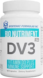 Formules systémiques DV3 BioNutrition Vitamine D3 Plus Immune Support
