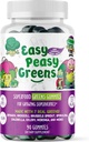 EasyPeasyGreens Gommies Végétiques quotidiennes pour les enfants - 90 Gommies Verts - aide les mangeurs Pickery à obtenir leurs légumes dans - fait avec 10 vrais extraits de légumes et 100% végétalien