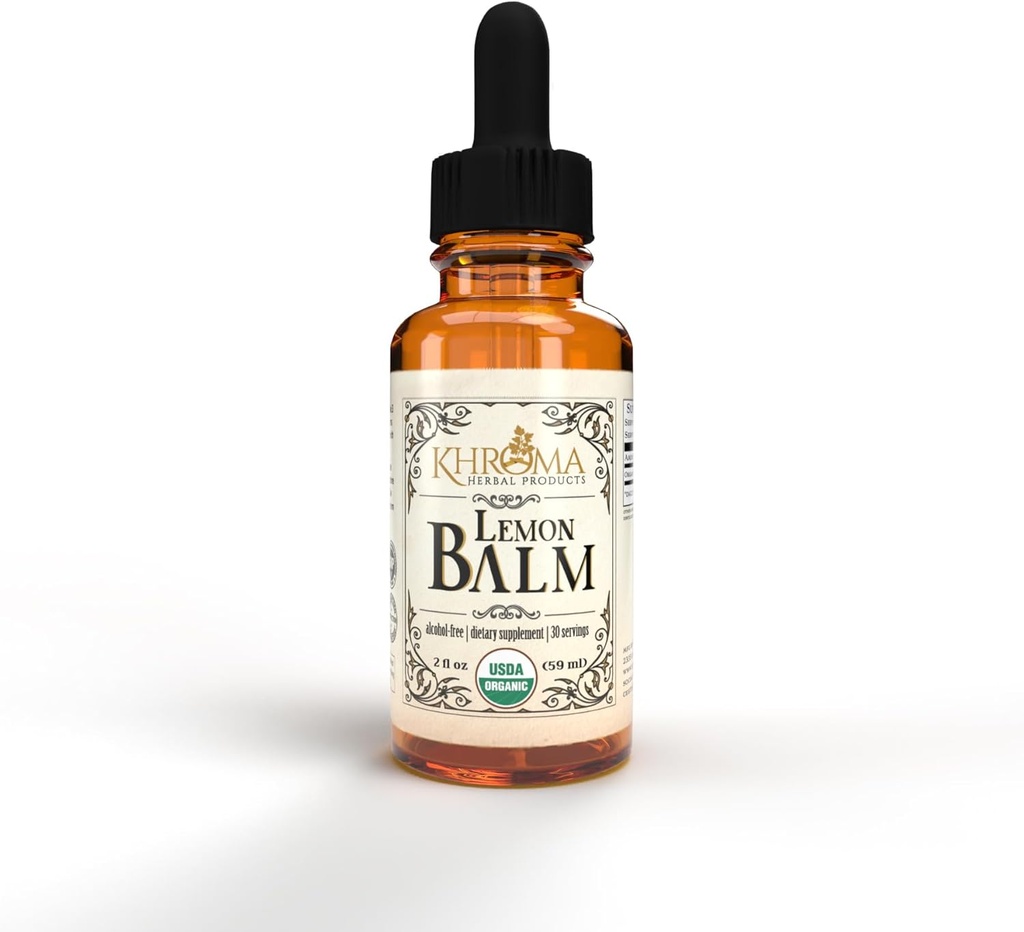 Khroma Herbal Products Organic Lemon Balm 30 Servings - 800 MG Per Serving - 2 FL OZ Liquid - Melissa Officinalis