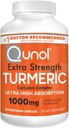 Capsules de Curcumine Turmère Qunol, 1000mg Supplément Extra Strength, Technologie brevetée Hydro-Soluble, Alternative au Curcumine Turmère avec Pepper Noir, 30 Capsules Veggie