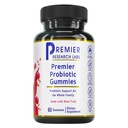 Premier Research Labs Probiotic Gummies - Probiotics for Women & Men with Fiber, Gummy Probiotics for Digestive Health, Gut Microbiome, Immune & Bloating Support - 60 Vegan Gummies