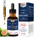 Guava Leaf Extract Drops, 5-in-1 Guava Leaves Blend for Healthy Metabolism Support, Energy Balance & Immunity. High Absorption Herbal Supplement w/Bitter Melon Ceylon Cinnamon.2oz