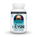 Source Naturals Forme sans L-Lysine, 1000 mg - Supplément Acid Amino soutient l'énergie et la formation du collagène* - 50 comprimés