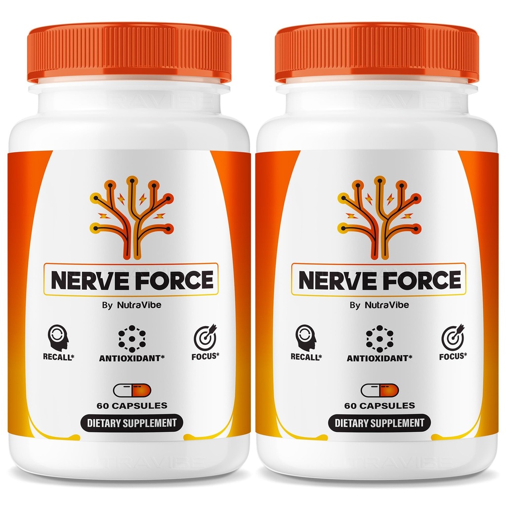 (2 Pack) Nerve Force – Premium Neuropathy Blend for Brain, Nerves & Concentration | NerveForce Capsulas for Memory, Focus & Clarity | Easy-to-Take for Daily Support, 60 Day Supply (120 Capsules)