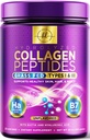 Collagen Peptides Powder 20G Per Serving - Grass Fed Hydrolyzed Collagen Powder Type I & III with Hyaluronic Acid & Biotin For Women, Unflavored - Hair, Skin, Nails & Joint Support - 28 Servings