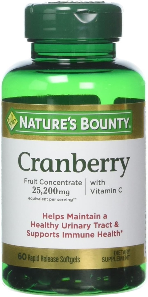 Canneberge de la nature avec vitamine C, 25 200 mg, 60 Softgels (paquet de 3)