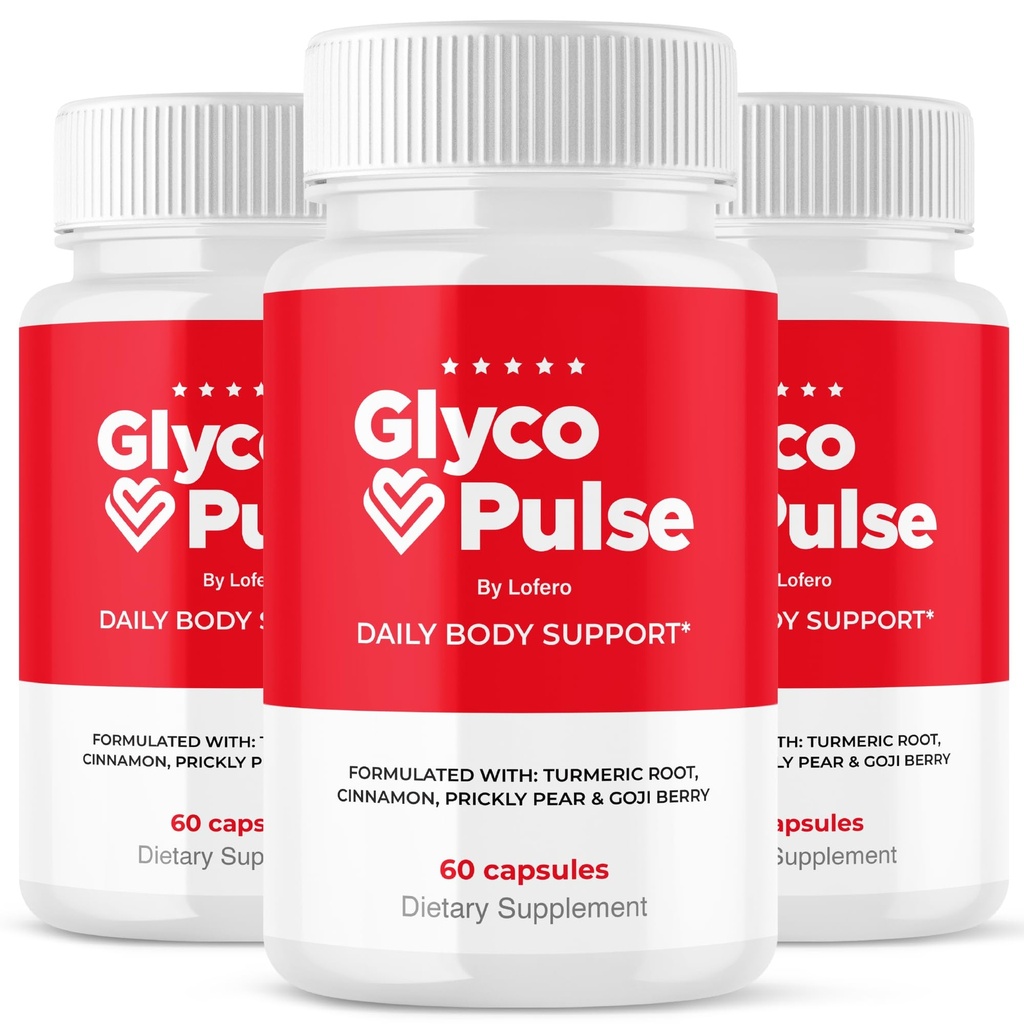 (3 Pack) Glyco Pulse Pills, GlycoPulse Supplement Capsules with Advanced Maximum Strength and Balance Support Formula, All-Natural Premium Ingredients for Overall Wellness Multivitamin (180 Capsules)
