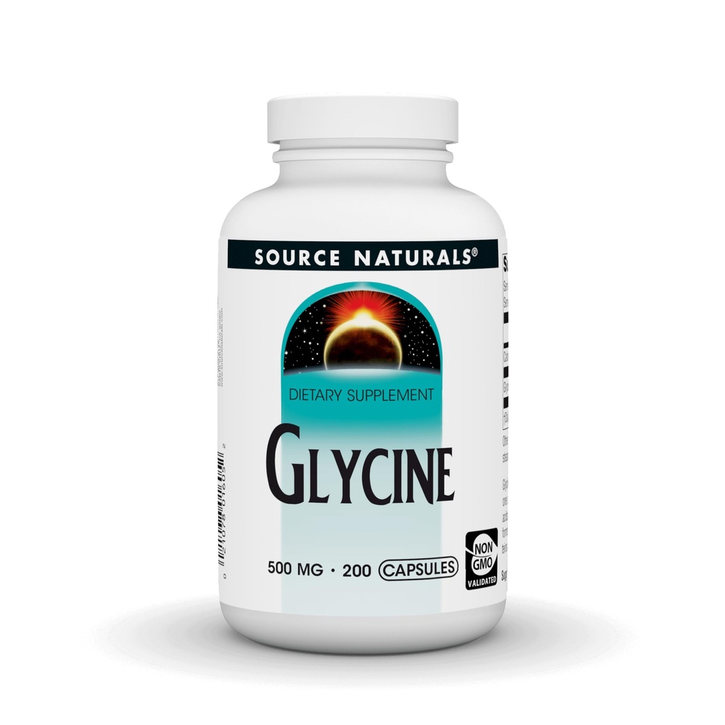 Source Naturals Glycine, Dietary Supplement - 500 mg - 200 Capsules