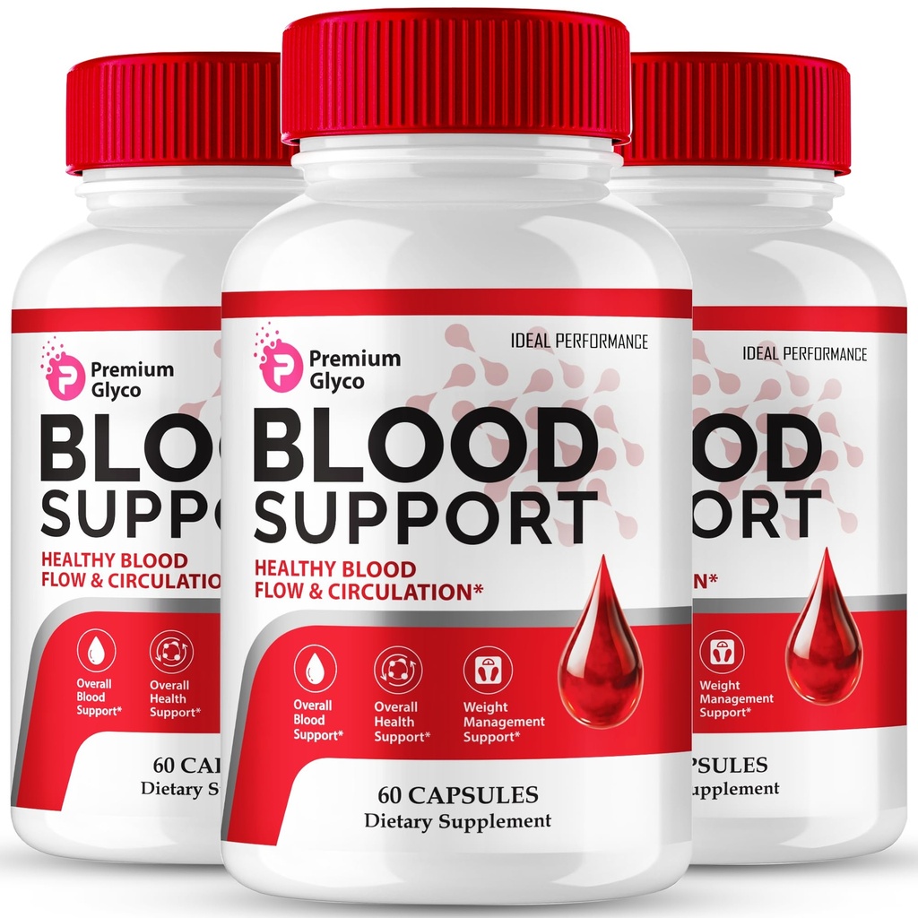 Premium Glyco Capsules, Official Premium Glyco Advanced Blood Formula Supplement Pills - Maximum Strength, All Natural Healthy Circulation & Stable Levels, PremiumGlyco Health Reviews (3 Pack)
