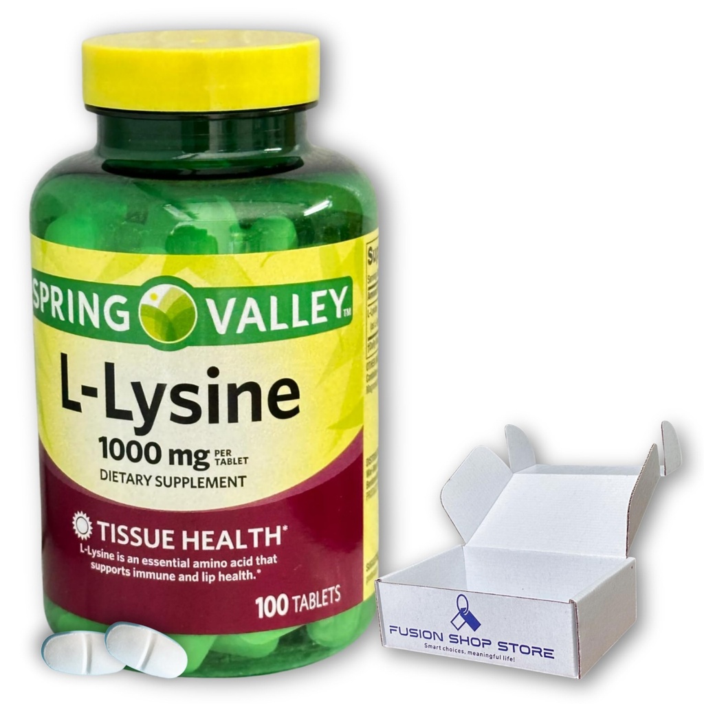 L lysine 1000mg- Comprimés essentiels d'acide amino, 100ct (paquet de 1)