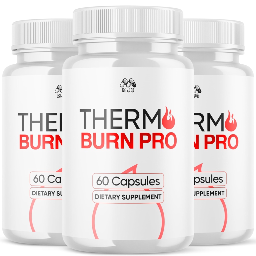 (3 Pack) Thermo Burn Pro Capsules, Official Thermoburn Pro Pills with Natural Ingredients, Maximum Strength ThermoburnPro with Premium Vitamins Supporting Wellness & Health Naturally (180 Capsules)
