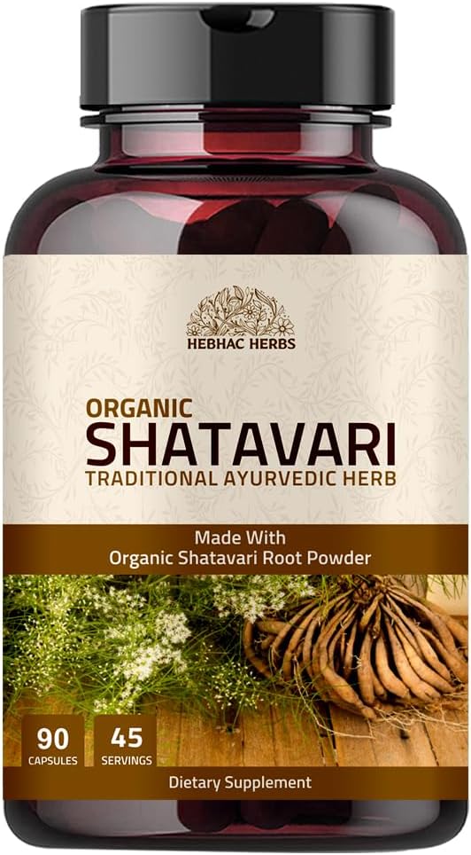 Shatavari Capsules 1000mg.Fabriqué avec Shatavari biologique 45 jours d'approvisionnement.