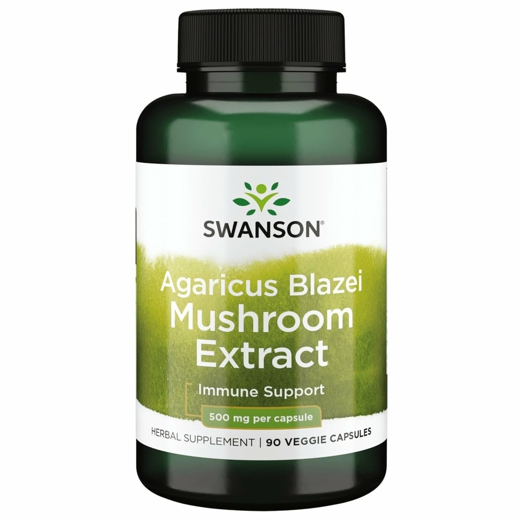 Extrait de champignons Swanson Agaricus Blazei 500 Mg 90 Caps