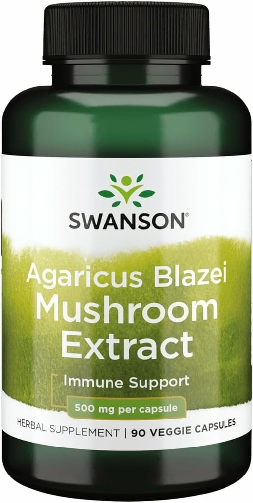 Extrait de champignons Swanson Agaricus Blazei 500 Mg 90 Caps