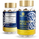Code Prime [ 3 en 1] Capsules de musc de Psyllium avec Citrate de magnésium et de vitamine C. Capsules de musc de Psyllium 1000mg.