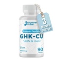 GHK-Cu Copper Peptide Supplement, 120 mcg for Skin & Hair | Anti-Aging & Improves Skin Elasticity | Maximum Absorption | 3 Month Supply