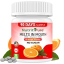 Supplément de fer à croquer pour les femmes/hommes(Carbonyl Iron 18 mg avec vitamine C 30 mg) Comprimé dans Orange Flavor 90 Compte (1)