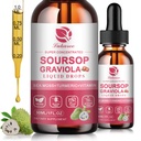 (2 Pack) Soursop Graviola Leaf Extract Liquid Drop Plus Pure Botanical Sea Moss for Cell Support & Regeneration, Immunity and Gut Health, Soursop Bitters Liquid丨Full Texture,Strawberry Flavor,1 Fl Oz