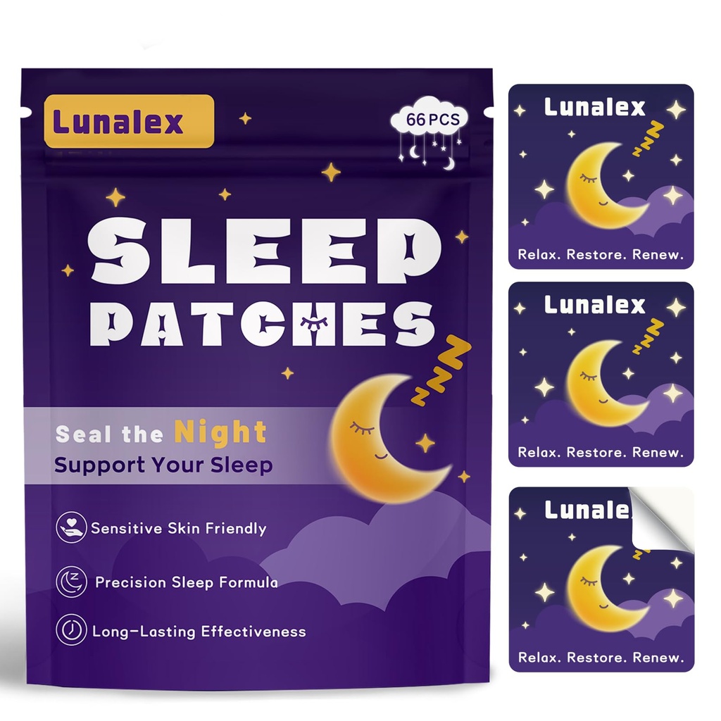 66ct Sleep Patches for Adults Extra Strength – All Natural Nighttime Comfort with Melatonin & Magnesium, Quick-Acting & Long-Lasting