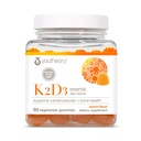 Youtheory K2D3 - Soutien à la santé des os et du coeur* - Combine Vitamine D3 et Vitamine K2 - Sans lait, sans soja et sans gluten - Pêche, 60 Gummies végétariennes