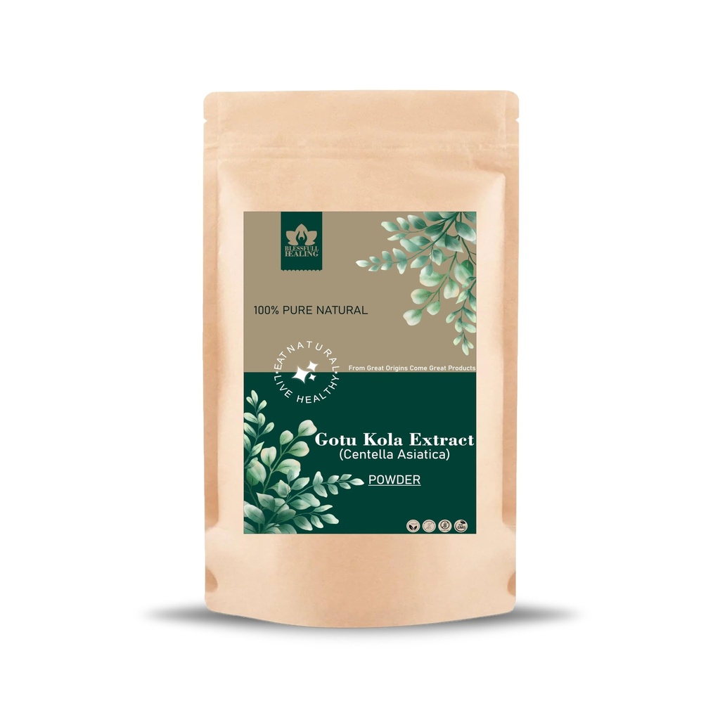 Blessfull Healing Gotu Kola Extract (Centella Asiatica) Powder 100% Pure Natural 100 Gram / 3.52 oz