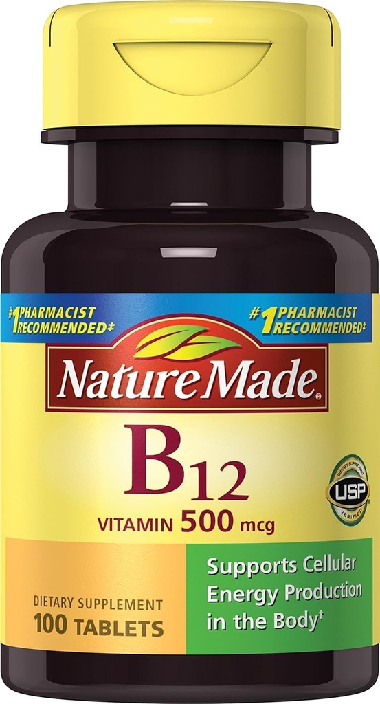 Nature faite vitamine B-12 500 mcg Comprimés 100 ea (paquet de 2)