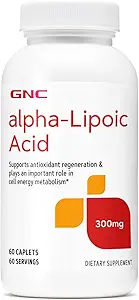GNC acide alpha-lipoïque 300mg, joue un rôle important dans le métabolisme de l'énergie cellulaire, 60 comte