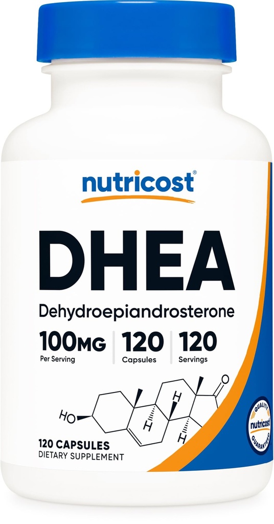 Nutricost DHEA (100mg) 120 Capsules, Gluten Free, Soy Free, GMO-Free