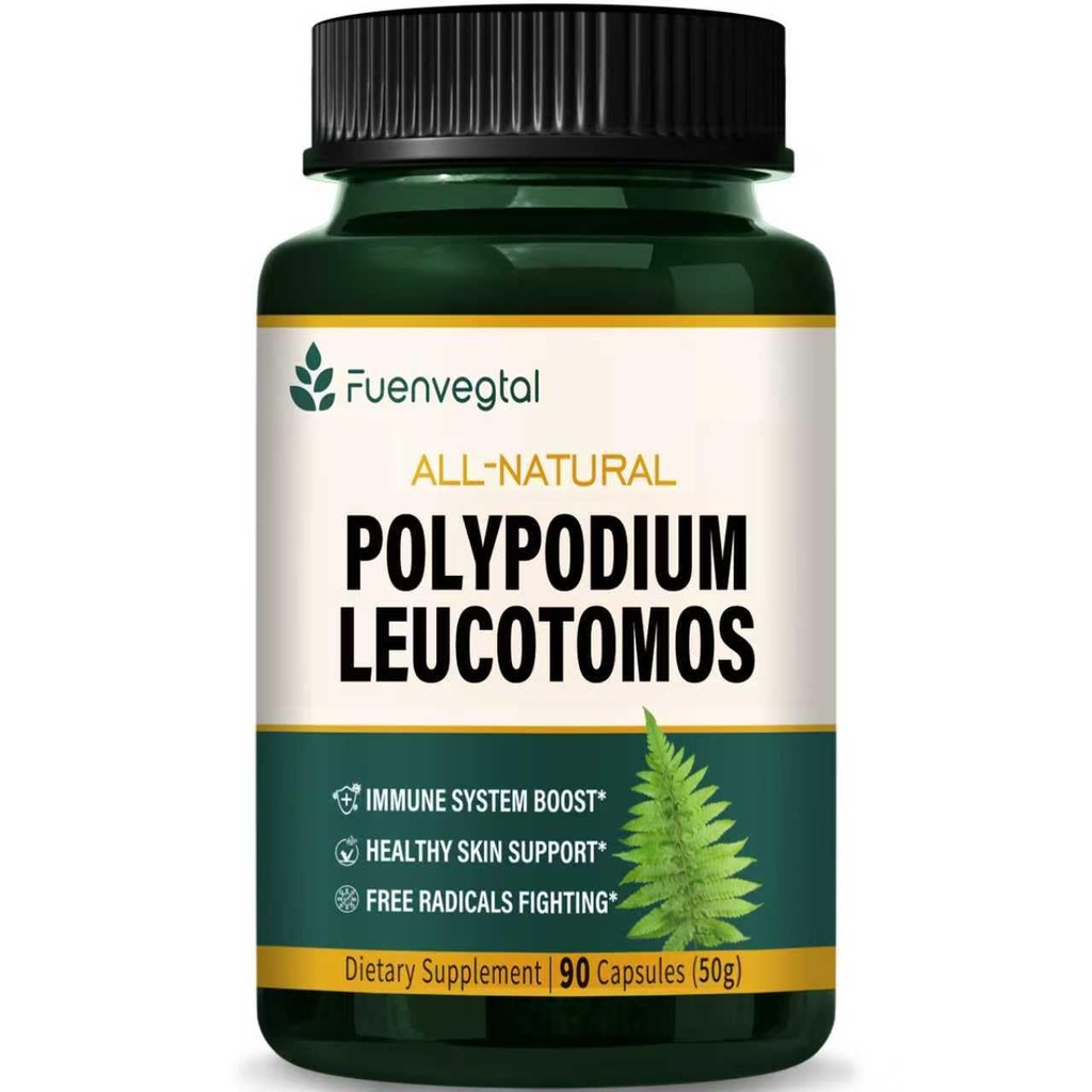 Kalawalla Racines Capsules, Polypodium Leucotomos Extract Suppléments Support Système immunitaire, santé de la peau, et la défense des radicaux libres, dure 3 mois. 90 Compte