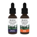 Host Defense Bundle with Lion's Mane Extract, 1 fl oz & Cordyceps Extract, 1 fl oz - Soutien Cerveau Santé, Mémoire & Focus - Supplément de Support Immune & Energie*