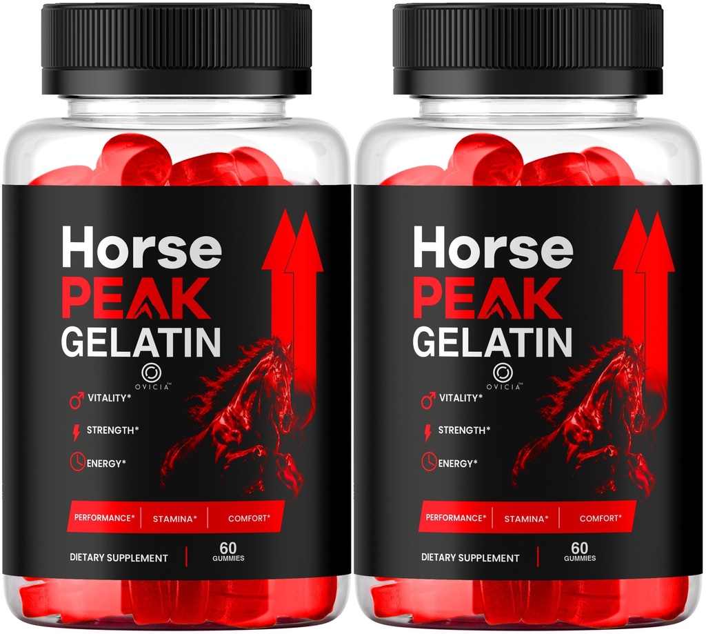 (2 Pack) Horse Peak Gelatin - Official HorsePeak Gelatin Gummies with All Natural Ingredients, Advanced Gummys Maximum Strength Formula for Wellness & Overall Health Support, 120 Gummies for 2 Months
