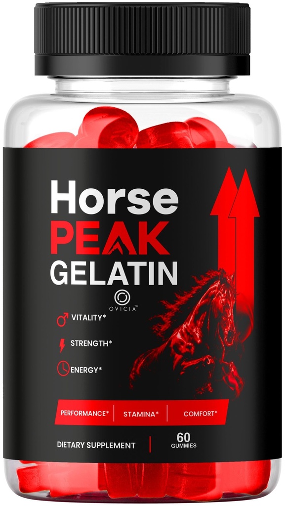 Horse Peak Gelatin - Official HorsePeak Gelatin Gummies with All Natural Ingredients, Advanced Gummys Maximum Strength Formula for Wellness & Overall Health Support, 60 Gummies for 1 Month