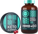 WILD FUEL HMB avec Vitamine D3 et Keto MCT Oil Gummies Energy Chews Power and Recovery Bundle