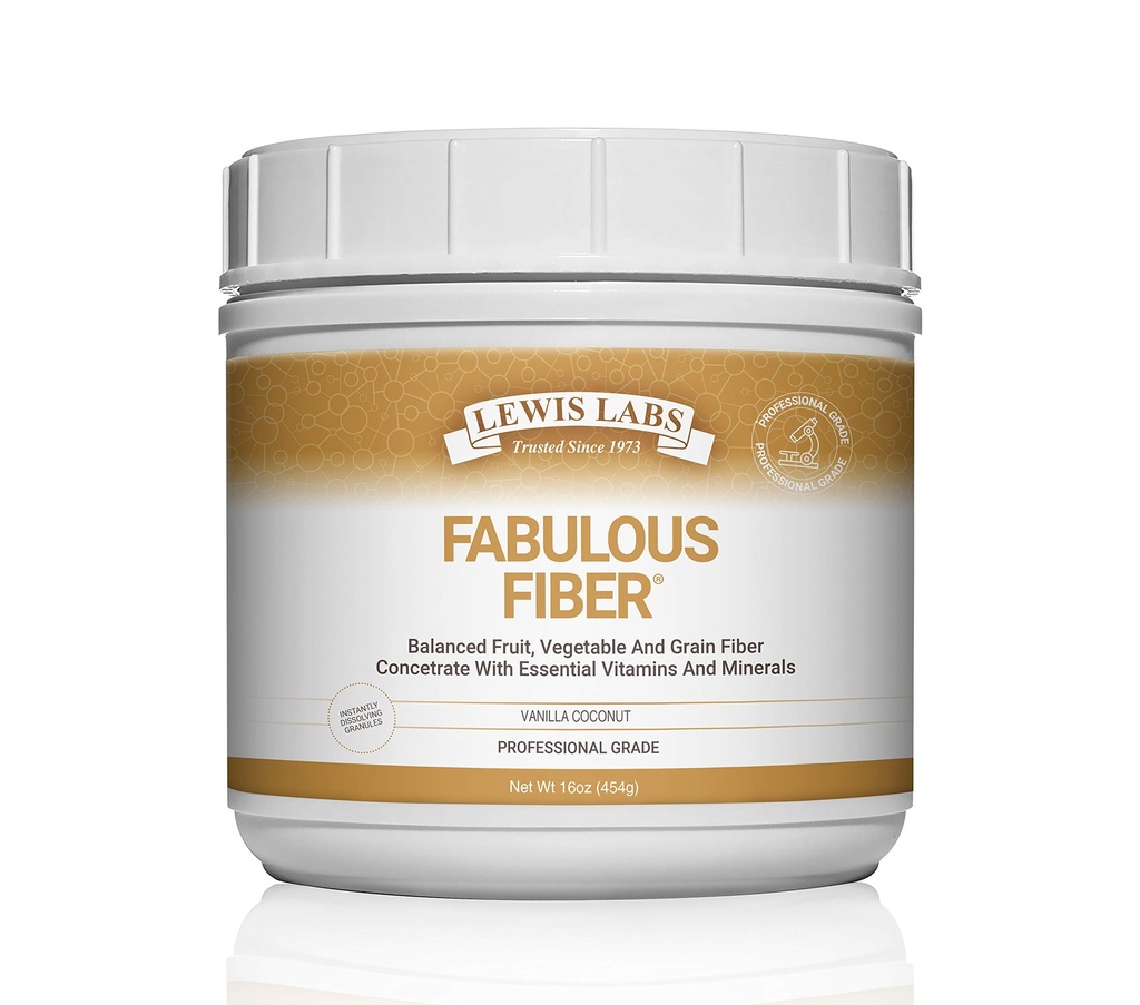 Lewis Labs Fabuleux supplément en poudre de fibre de cuivre Délice Dissolve rapidement la poudre quotidienne de fibre de fruits, légumes et céréales
