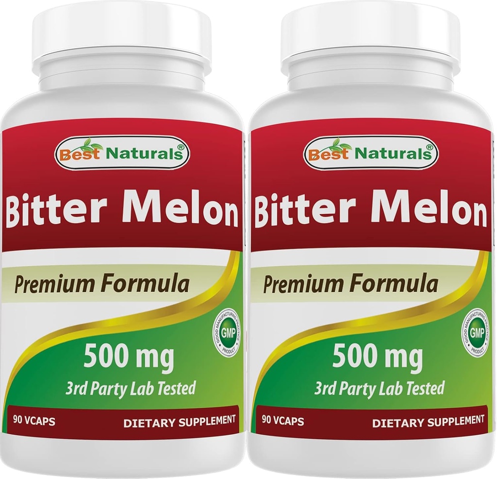 Meilleur Melon amer naturel 500 mg 90 Vcaps (90 Nombre (paquet de 2))