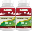 Meilleur Melon amer naturel 500 mg 90 Vcaps (90 Nombre (paquet de 2))