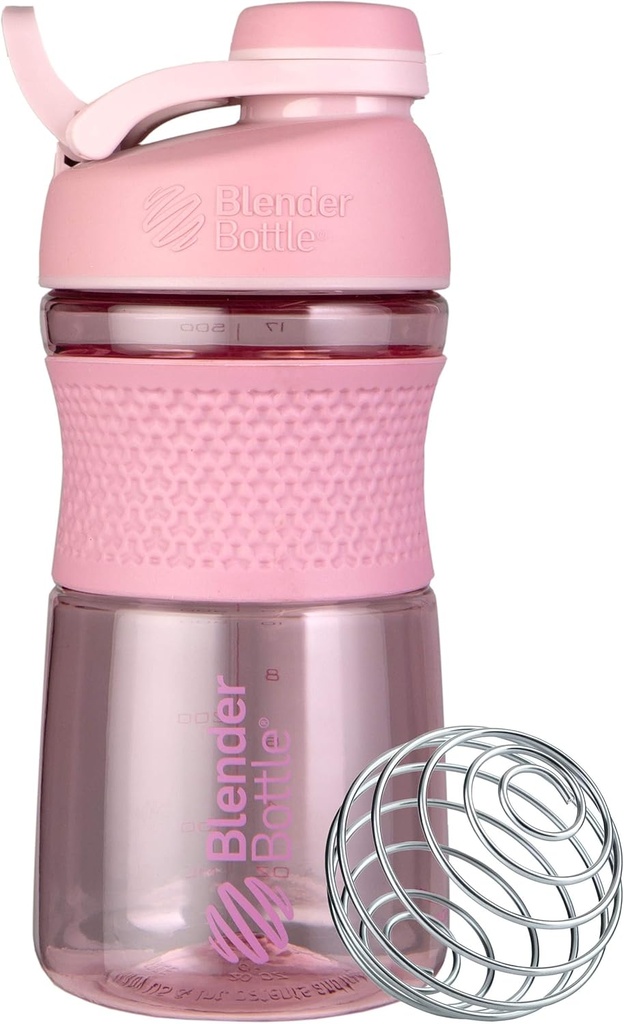 MélangeurBouteille SportMixer Shaker Bouteille parfaite pour agiter les protéines et préentraînement, 20-Ounce, Rose
