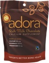 Adora Premium Vitamine D3 Magnésium et supplément de calcium, 500 mg, Chocolat Lait, 30 Compte
