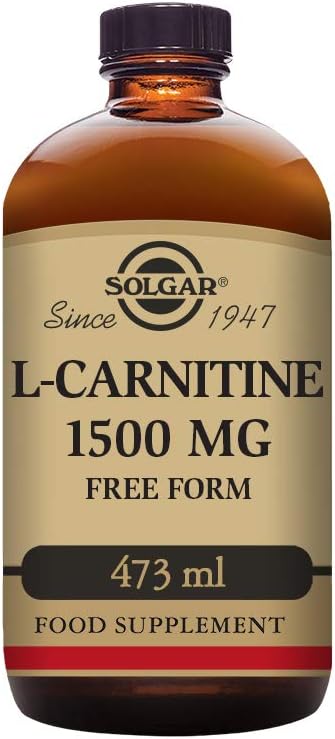 Solgar L-Carnitine 1500 mg Liquide, 16 oz. - Saveur de citron naturelle - Santé cardiaque - Soutienne l'énergie, le métabolisme, l'exercice Endurance et récupération - Non-OGM, végétalien, sans gluten et sans lait - Environ 31 portions